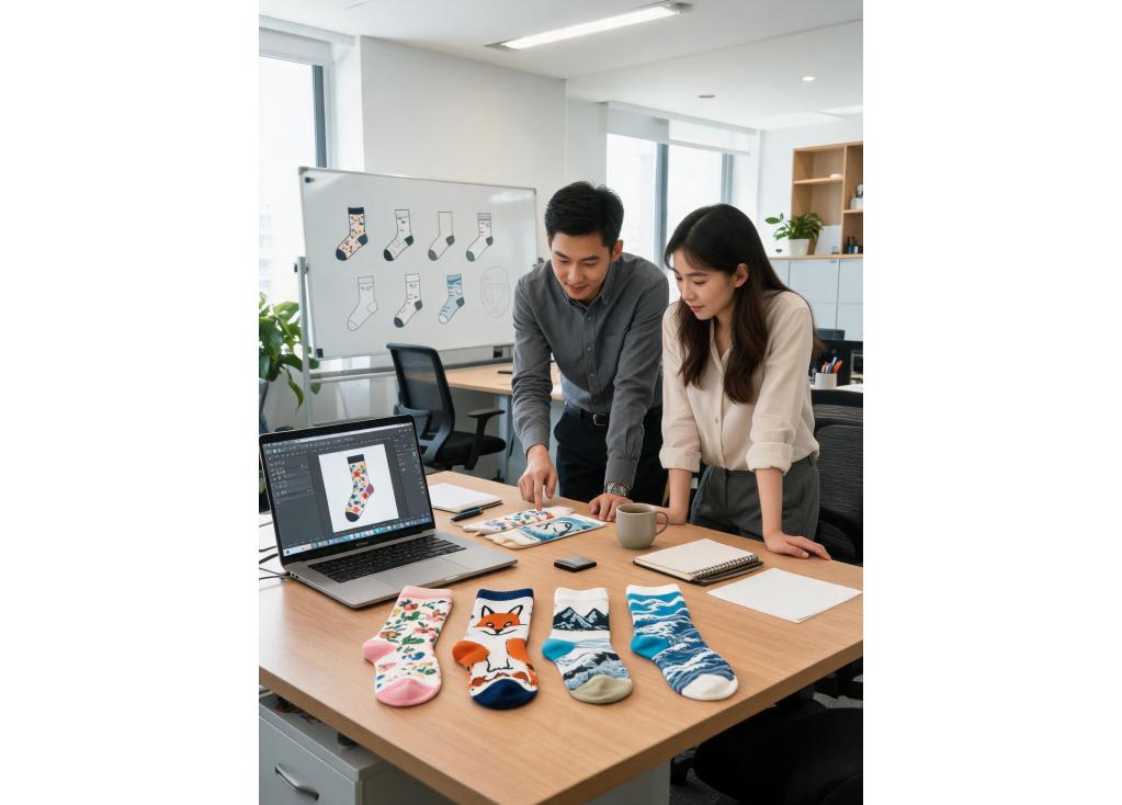 What is the minimum order quantity for custom socks with original designs?