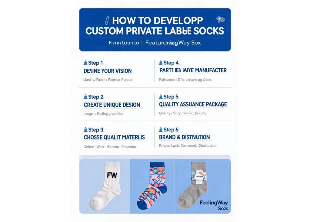 How to develop custom socks for private label brands from design to production?