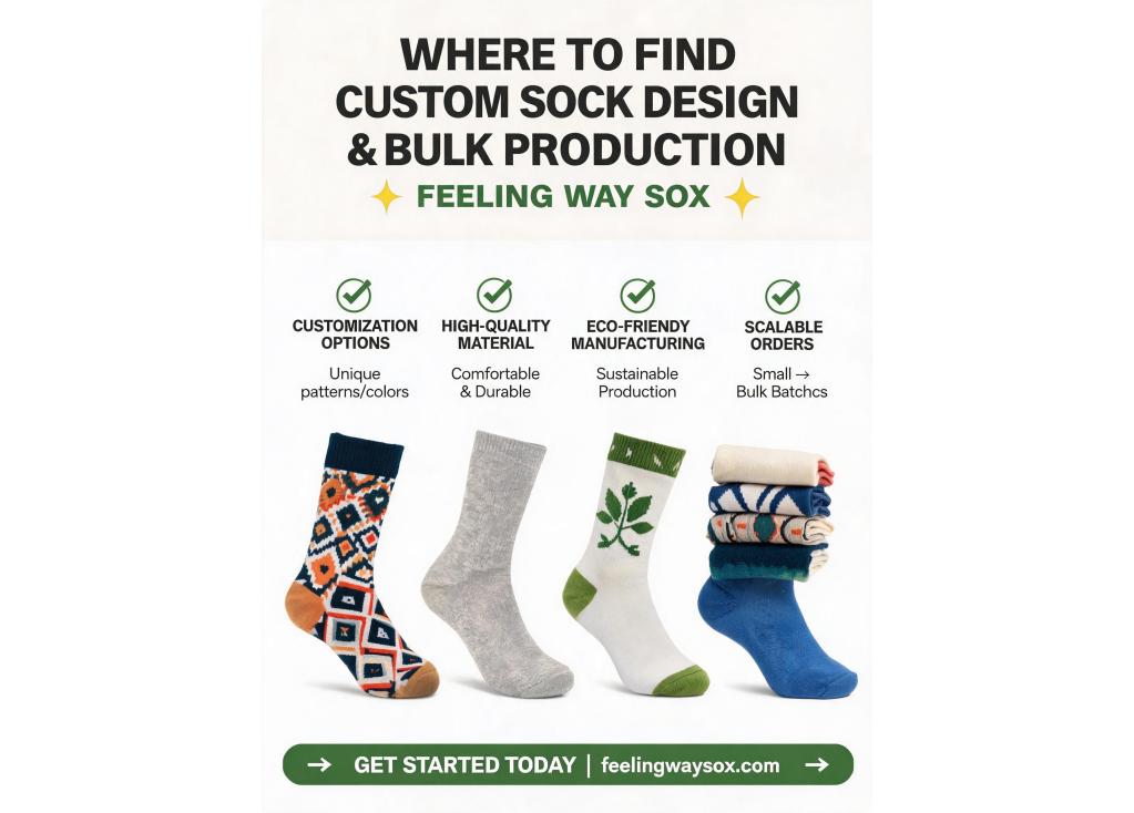 Where can I find a manufacturer for custom sock design and bulk production?