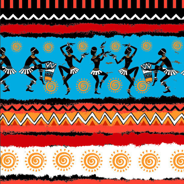 Print features native American dance elements 240105-12