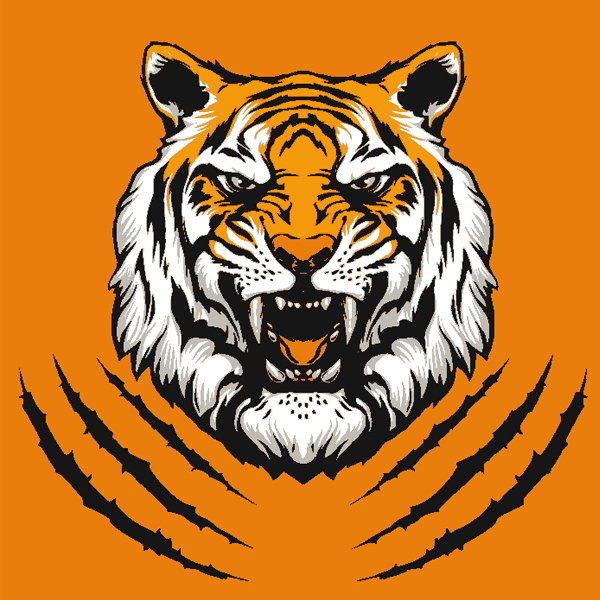 Tiger claw element and tiger head 231201-14