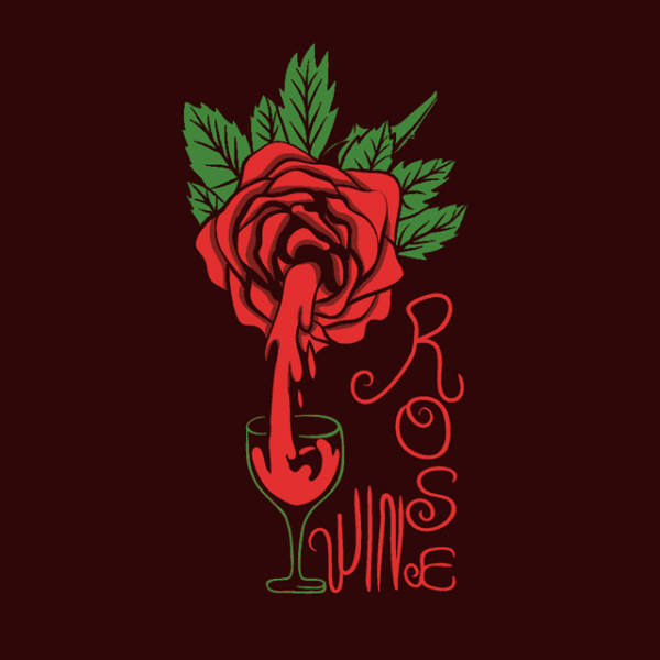Vintage wine flowing from roses 231225-21