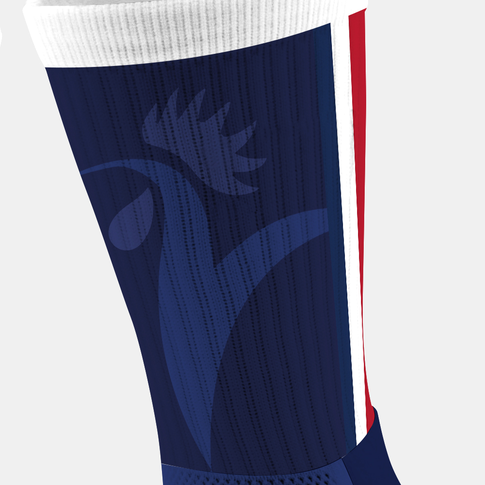 Custom France football team grip sock design
