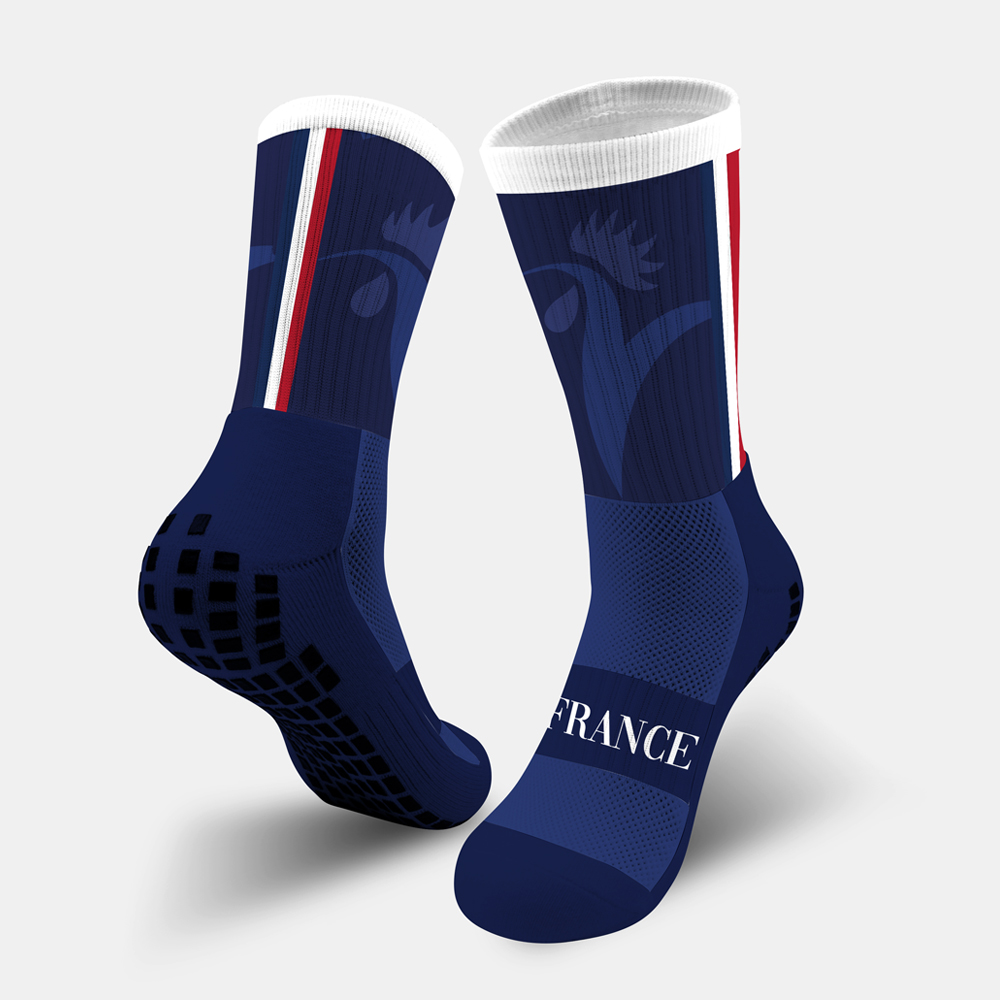 Custom France football team grip sock design