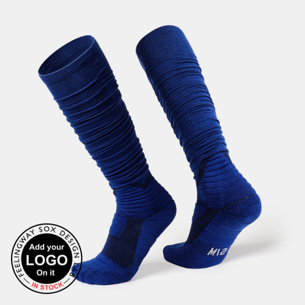 3 Pairs OEM Customized Professional Scrunch Long Soccer Football Socks Test Sample