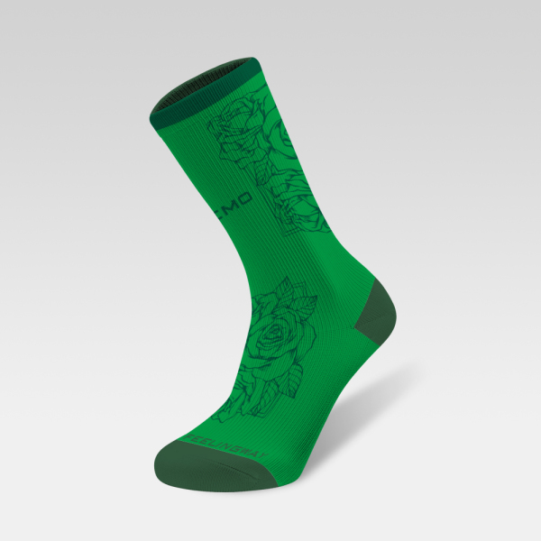 Vintage rose lines in dark green 231225-20