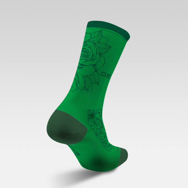 Vintage rose lines in dark green 231225-20