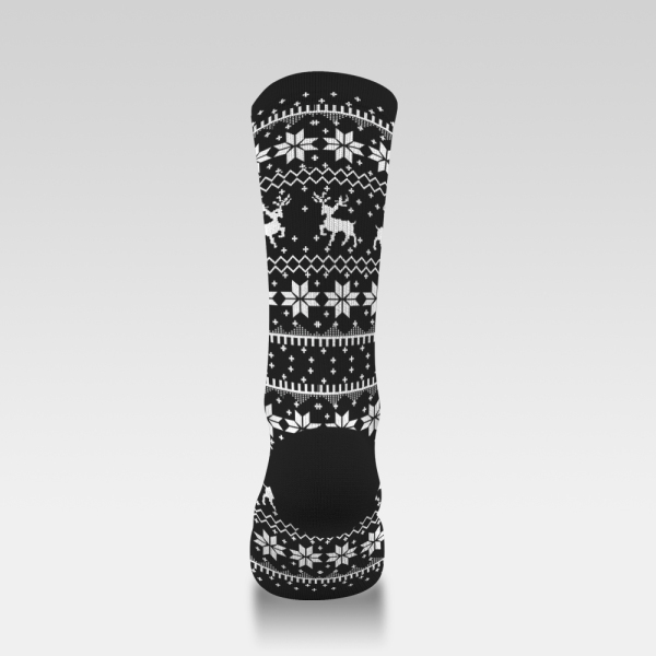 Vintage style geometric snowflakes and deer 231221-06