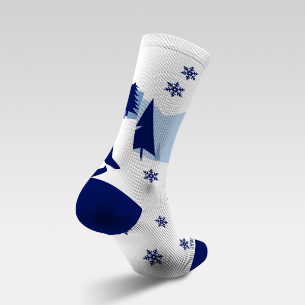 Snow mountain pine penguin snowflake 231127-02