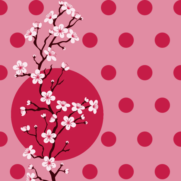 Round polka dots and blooming sakura 231227-10