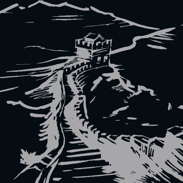 The Great Wall of China is hand-painted 240103-12