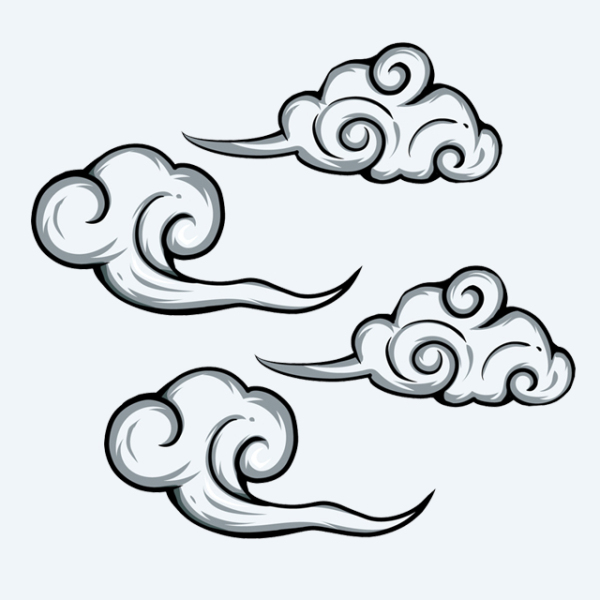 Various combinations of cloud in grey tones 231223-09
