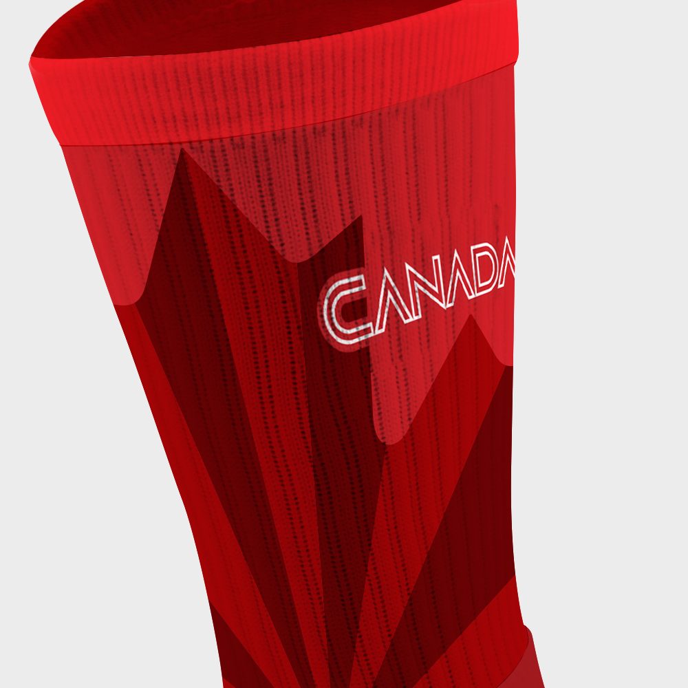 Custom Canada football team grip sock design