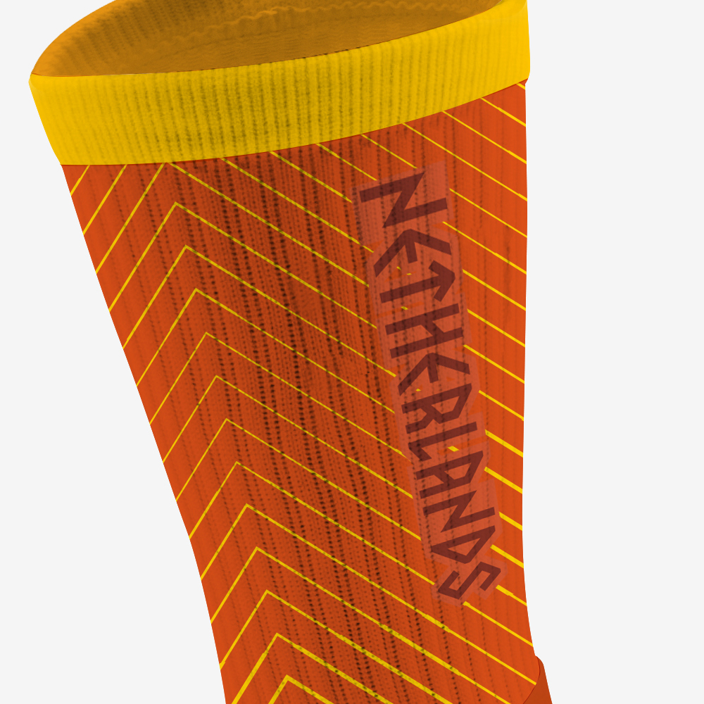 Custom Netherlands football team grip sock design