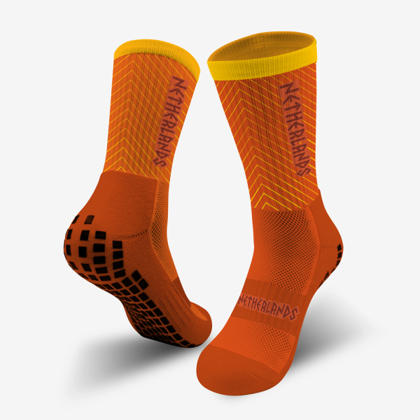 Custom Netherlands football team grip sock design