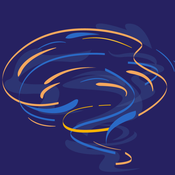 Spinning tornado abstract color lines 231223-02