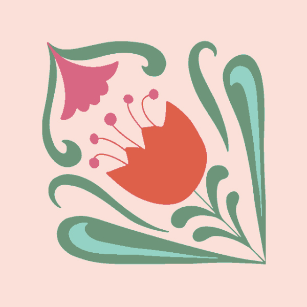 Vintage art tulip illustration puzzle 231227-01