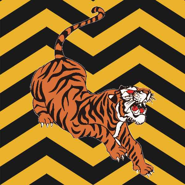 Yellow and black wavy line dangerous tiger 231201-11