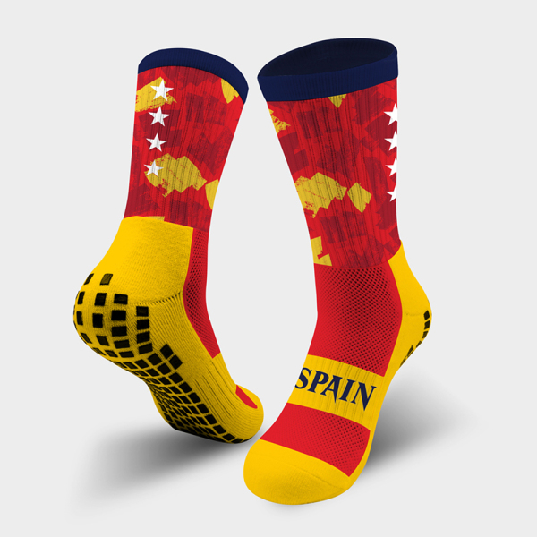 Custom Spain football team grip sock design