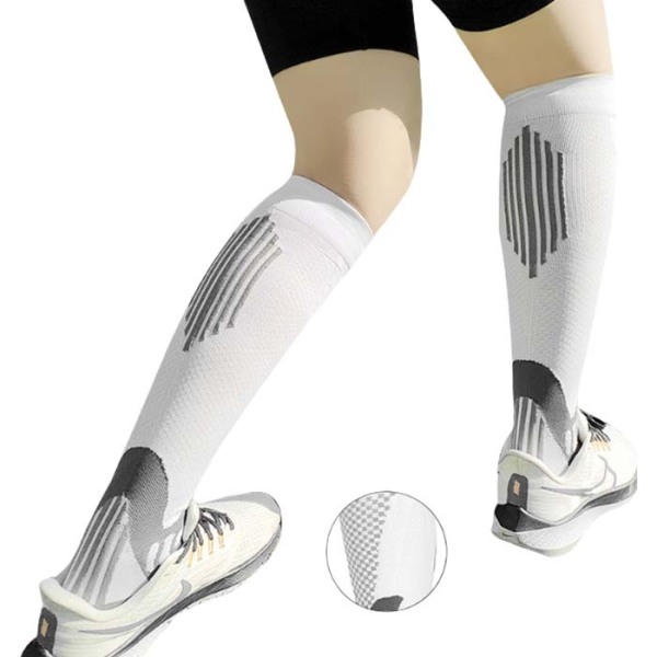 3 Pairs Anti Friction Color Matching Sports Over-the-calf Compression Socks Test Sample