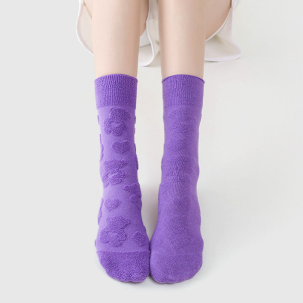 3 Pairs 3D Bear Pattern Anti Slip Towel Bottom Casual Sports Socks Test Sample
