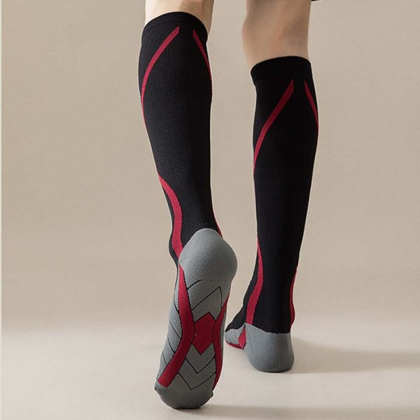 3 Pairs High Elastic Ergonomic Design Sports Calf Compression Socks Test Sample