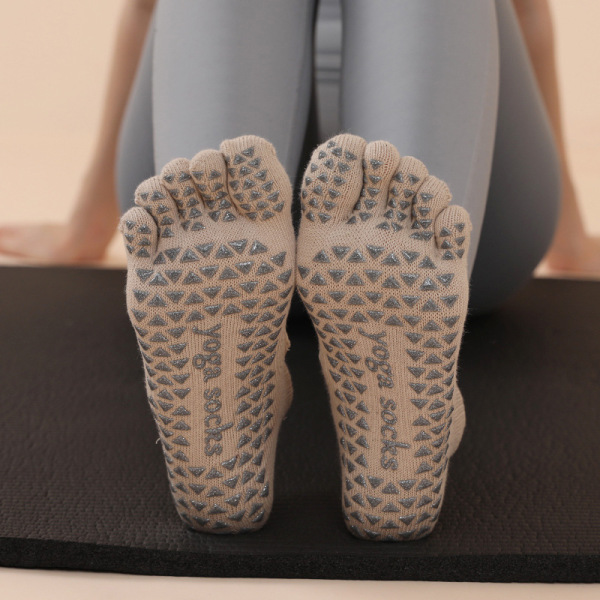 3 Pairs Indoor Sports Instep Anti-slip Grip Five-finger Yoga Socks Test Sample