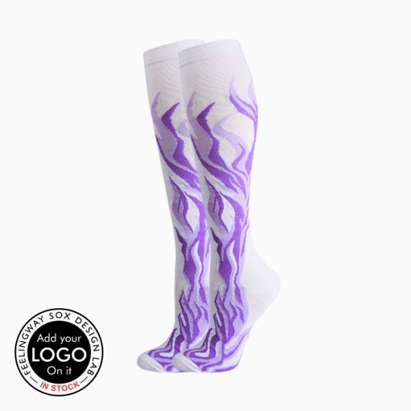 3 Pairs Fashion Stitching High Elastic Sports Long Compression Socks Test Sample