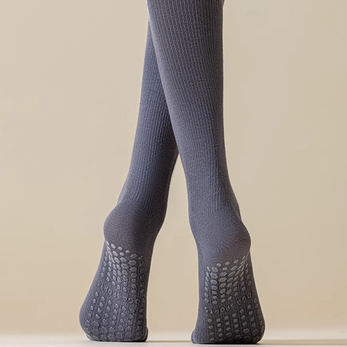 3 Pairs Non-slip Sports Grip Compression Knee-high Pilates Socks Test Sample