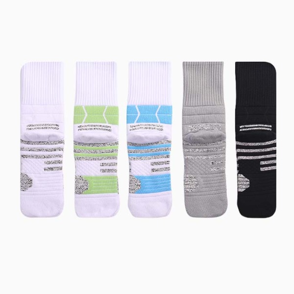 3 Pairs Lycra Anti-slip Antibacterial Breathable Sports Basketball Socks Test Sample
