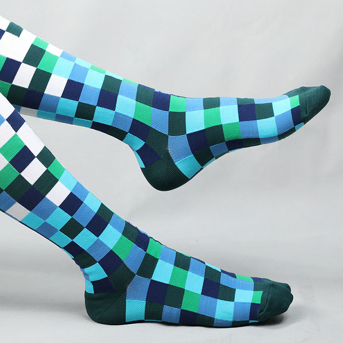 3 Pairs Checkerboard Pattern Compression Sports Anti-slip Pilates Socks Test Sample
