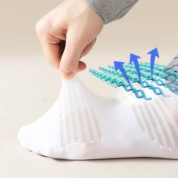 3 Pairs Reflective Night Breathable Wear-resistant High Elastic Cycling Socks Test Sample