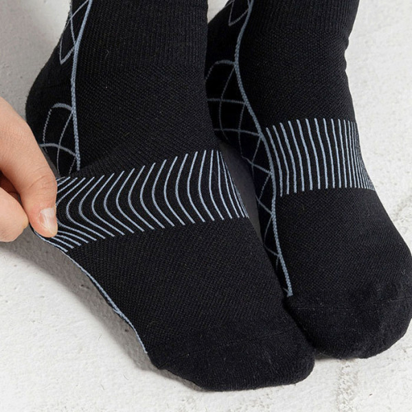 3 Pairs Comfort Towel Bottom High Elastic Sports Long Compression Socks Test Sample
