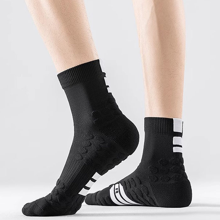 3 Pairs Non-slip Thick Sports Shock Absorption Wear Resistance Running Socks Test Sample