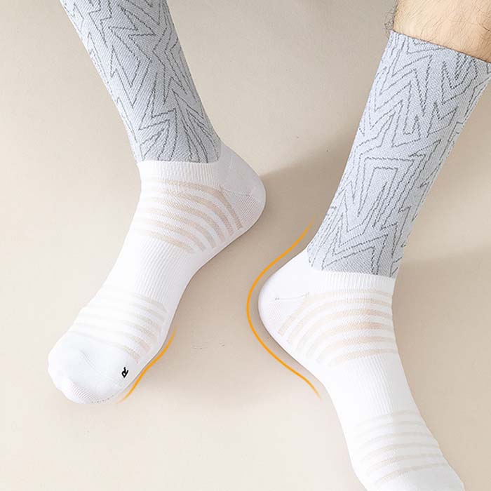 3 Pairs Reflective Night Breathable Wear-resistant High Elastic Cycling Socks Test Sample
