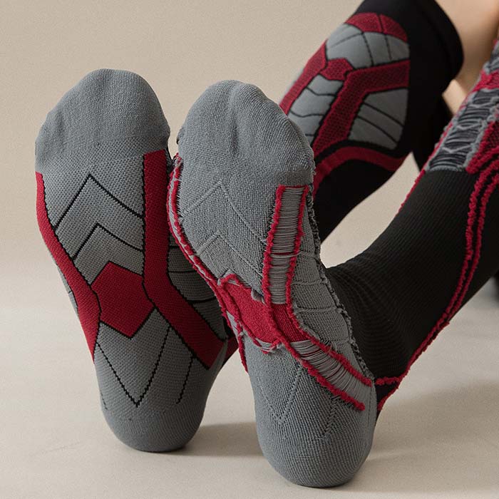 3 Pairs High Elastic Ergonomic Design Sports Calf Compression Socks Test Sample