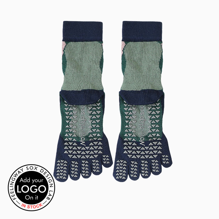 3 Pairs Five Fingers Non-slip Grip Compression Long Pilates Socks Test Sample
