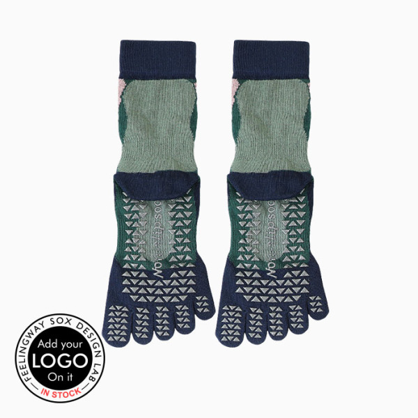 3 Pairs Five Fingers Non-slip Grip Compression Long Pilates Socks Test Sample