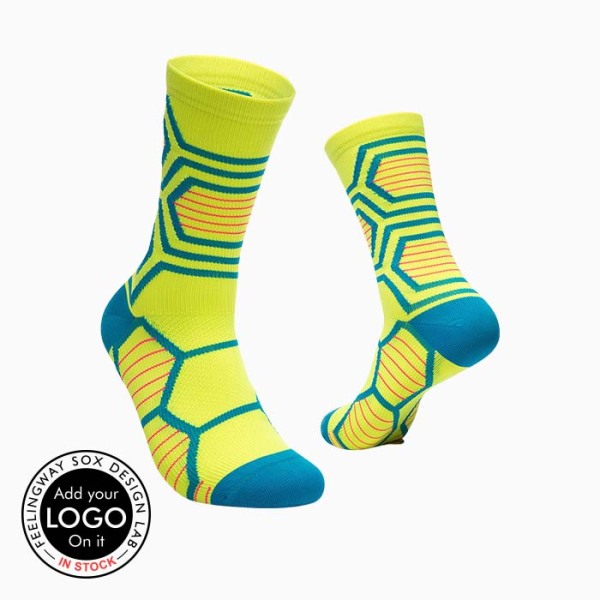 3 Pairs Geometry Athletic Mesh Breathable High Elastic Cycling Socks Test Sample