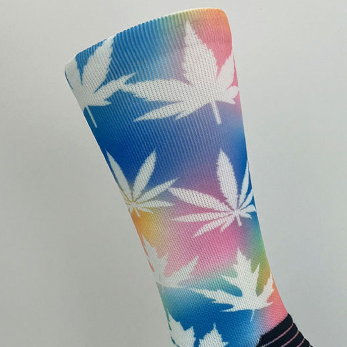 3 Pairs Printed Sweat Absorption Sports Compression Basketball Socks Test Sample