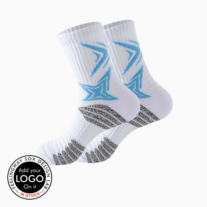 3 Pairs Professional Non-skid Yarn Sports Basketball Socks Test Sample