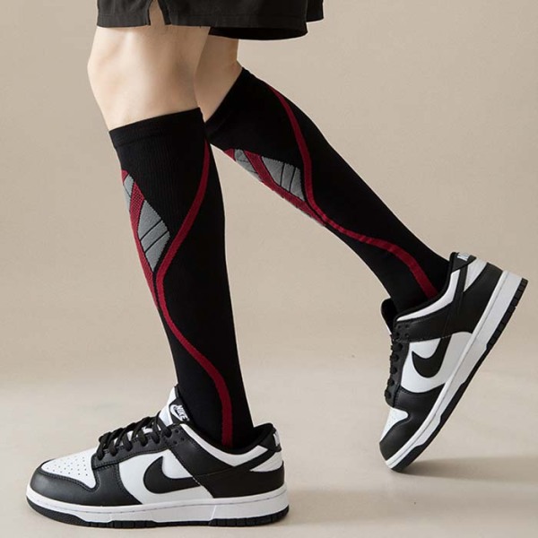 3 Pairs High Elastic Ergonomic Design Sports Calf Compression Socks Test Sample