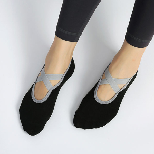 3 Pairs Sweat Absorption Instep Anti-slip Grip Aerobics Yoga Socks Test Sample