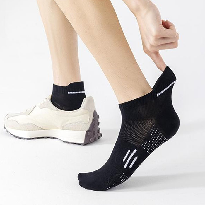 3 Pairs Pure Cotton Athletic Sports Ankle Wear Resistance Running Socks Test Sample