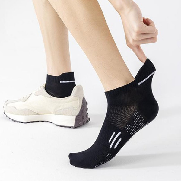 3 Pairs Pure Cotton Athletic Sports Ankle Wear Resistance Running Socks Test Sample