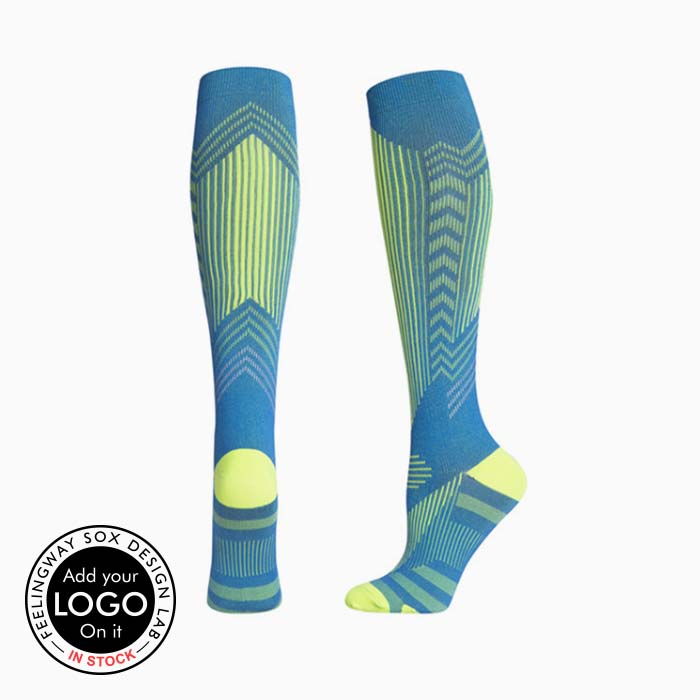 3 Pairs Night Reflective Stripes Sports Marathon Calf Compression Socks Test Sample