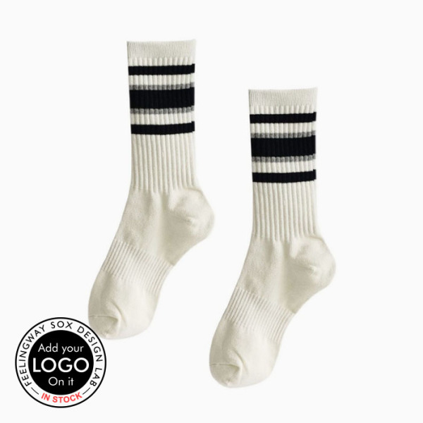 3 Pairs Non-slip Sports Grip Thick Cotton Stripe Pilates Socks Test Sample