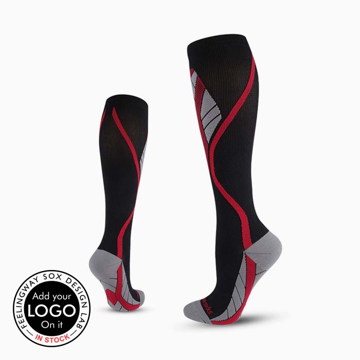3 Pairs High Elastic Ergonomic Design Sports Calf Compression Socks Test Sample