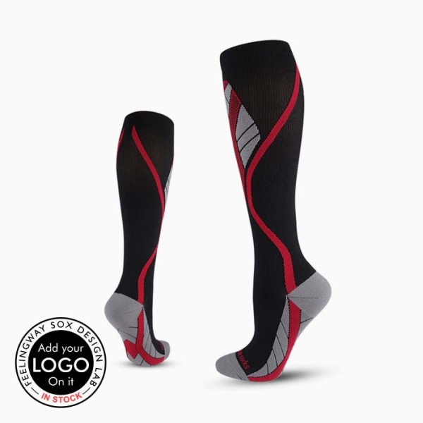 3 Pairs High Elastic Ergonomic Design Sports Calf Compression Socks Test Sample