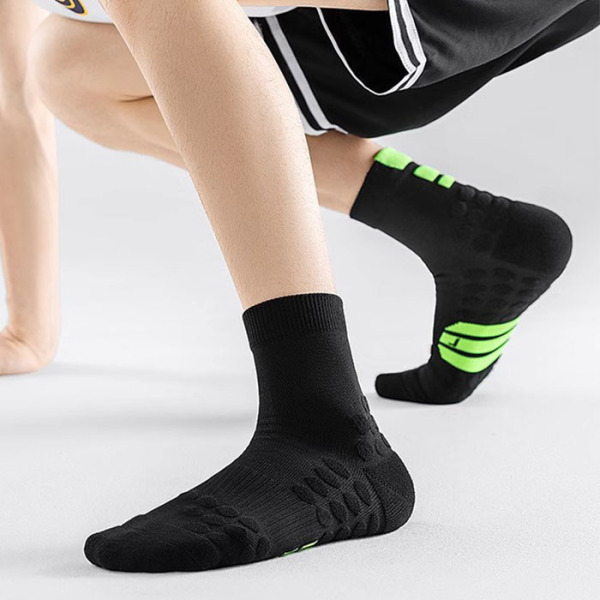 3 Pairs Non-slip Thick Sports Shock Absorption Wear Resistance Running Socks Test Sample